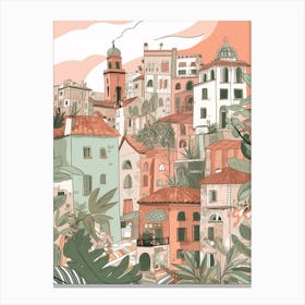Genoa 2, Italy Illustration Canvas Print