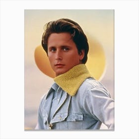 Emilio Estevez Retro Collage Movies Canvas Print