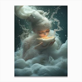 Girl In The Water 3 Canvas Print