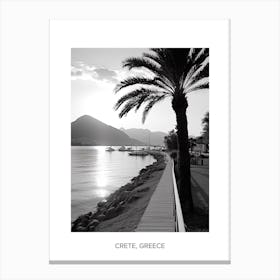 Poster Of Fethiye, Turkey, Photography In Black And White 3 Canvas Print