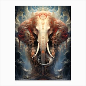 Elephant With Tusks Canvas Print