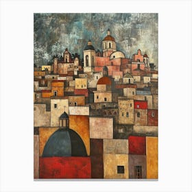 Kitsch Mexico City Painting 1 Canvas Print