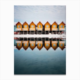 houses in a row, landscape architecture style 3 Canvas Print