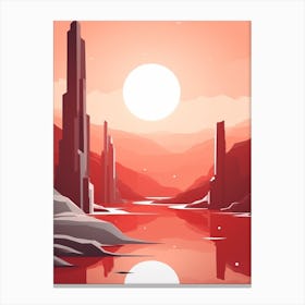 Futuristic Abstract Minimalist 9 Canvas Print