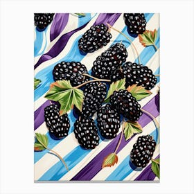 Blackberries Fruit Summer Illustration 1 Canvas Print