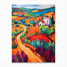 Agrigento Italy 4 Fauvist Painting Canvas Print