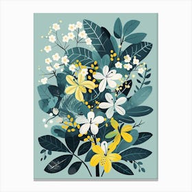 Chestnut Tree Flat Illustration 2 Canvas Print