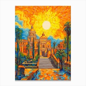 Dolmabahe Palace Pixel Art 12 Canvas Print