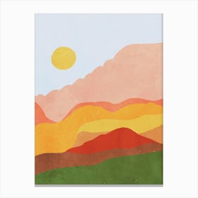 Stained Glass Landscape Canvas Print