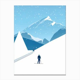 St Skiing Poster Canvas Print