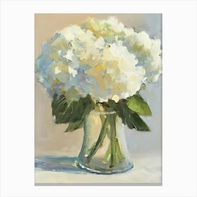 White Hydrangeas Canvas Print