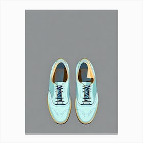 Pair Of Shoes On A Solid Background Minimalistic Contemporary Vector Art, 1249 Canvas Print