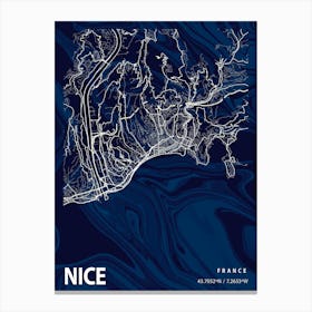 Nice Crocus Marble Map Canvas Print