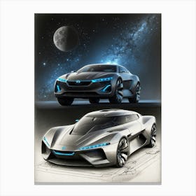 Futuristic Concept Car 1 Canvas Print