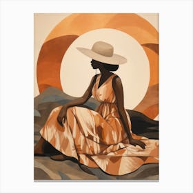 'Sunset Woman' Canvas Print