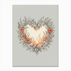 Heart Of Fire 69 Canvas Print