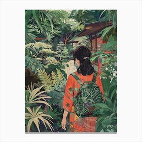 In The Garden Ginkaku Ji Temple Gardens Japan 5 Canvas Print
