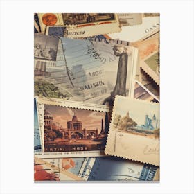 Postage Stamps 4 Canvas Print