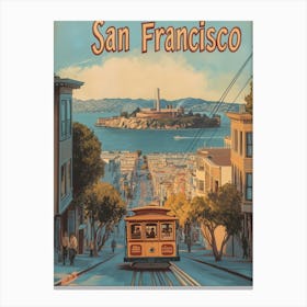 Aihrgdesign A Classic 1960s Travel Poster For San Francisco 5 Canvas Print