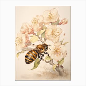 Storybook Animal Watercolour Honey Bee 2 Canvas Print
