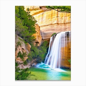 Calf Creek Falls, United States Majestic, Beautiful & Classic (1) Canvas Print