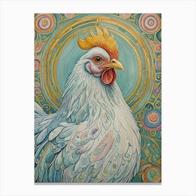 Rooster Swirls Canvas Print