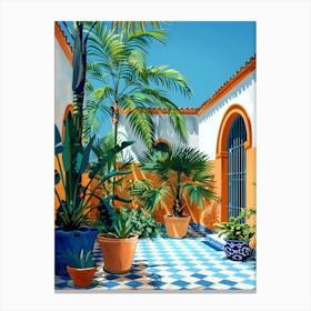 California Courtyard Canvas Print