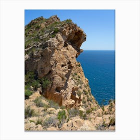 Rock formation on the Mediterranean coast Canvas Print