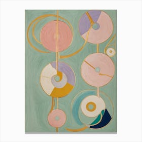 Abstract Pastel Circles Canvas Print