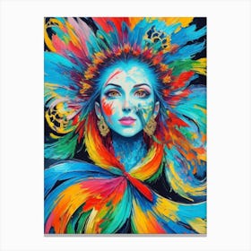 Colorful Woman Canvas Print