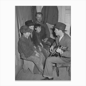Untitled Photo, Possibly Related To Guitar Player And Singers At Play Party In Mcintosh County, Oklahoma Canvas Print