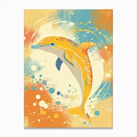 Yellow Dolphin 3 Canvas Print