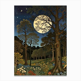 William Morris Moonlight In The Woods 95 Canvas Print