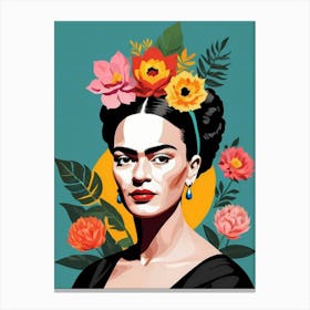 Frida Floral Wall Art Print Mexico Wall Art Frida Kahlo Art Boho Home Decor Floral Art Flower Print Art PrinT Canvas Print