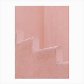 Pink Stairs Minimalistic Canvas Print