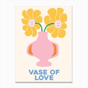 Vase Of Love Canvas Print