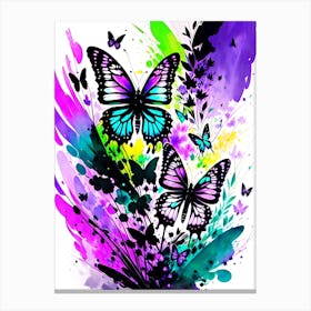 Butterfly Watercolor Painting Canvas Print