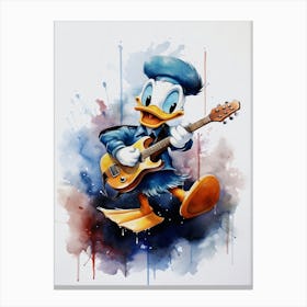 Donald Duck Guitar Canvas Print