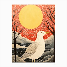 Bird Illustration Seagull 1 Canvas Print