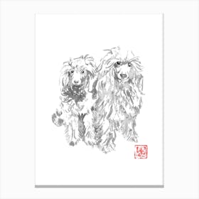 2 Dogs Canvas Print