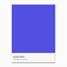 Blue Iris Colour Block Poster Canvas Print