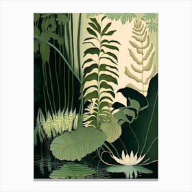 Water Fern Rousseau Inspired Canvas Print