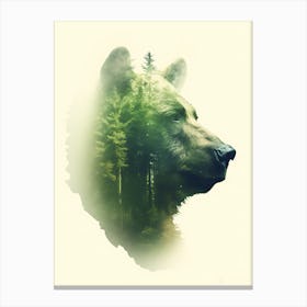 Bear In The Forest Canvas Print