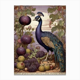 Fig And Peacock Purple Walter Crane Art Print 1 Canvas Print