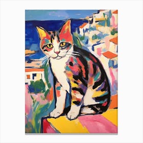 Painting Of A Cat In Hurghada Egypt 1 Canvas Print