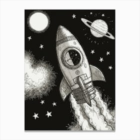 Space Rocket 2 Canvas Print