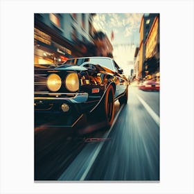 Speedy Car In The City Canvas Print