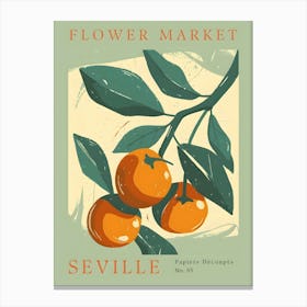 Flower Market Seville 1 Canvas Print