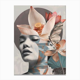 Lotus Flower portrait Canvas Print