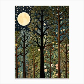 William Morris Moonlight In The Forest 74 Canvas Print